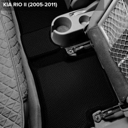 3D коврики EVA с бортами Kia Rio II седан, хэтчбек (2005-2011)